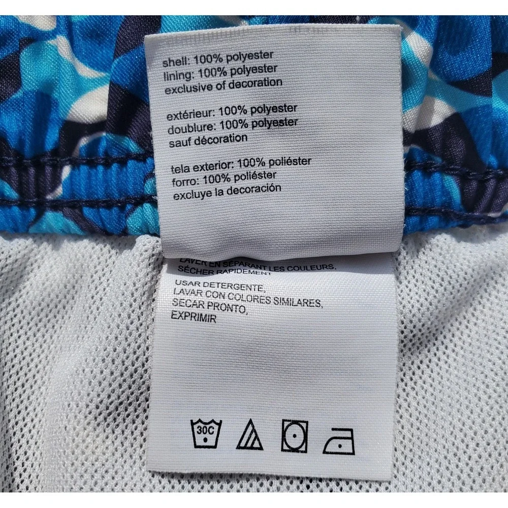 Speedo Mens Swim Trunks Blue Mesh Liner 3 Pockets Medium 7